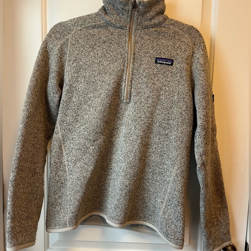 Patagonia Gray Quarter-Zip Fleece Pullover